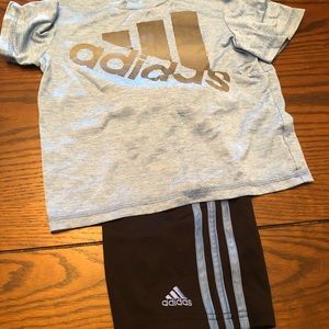 Toddler adidas shorts set